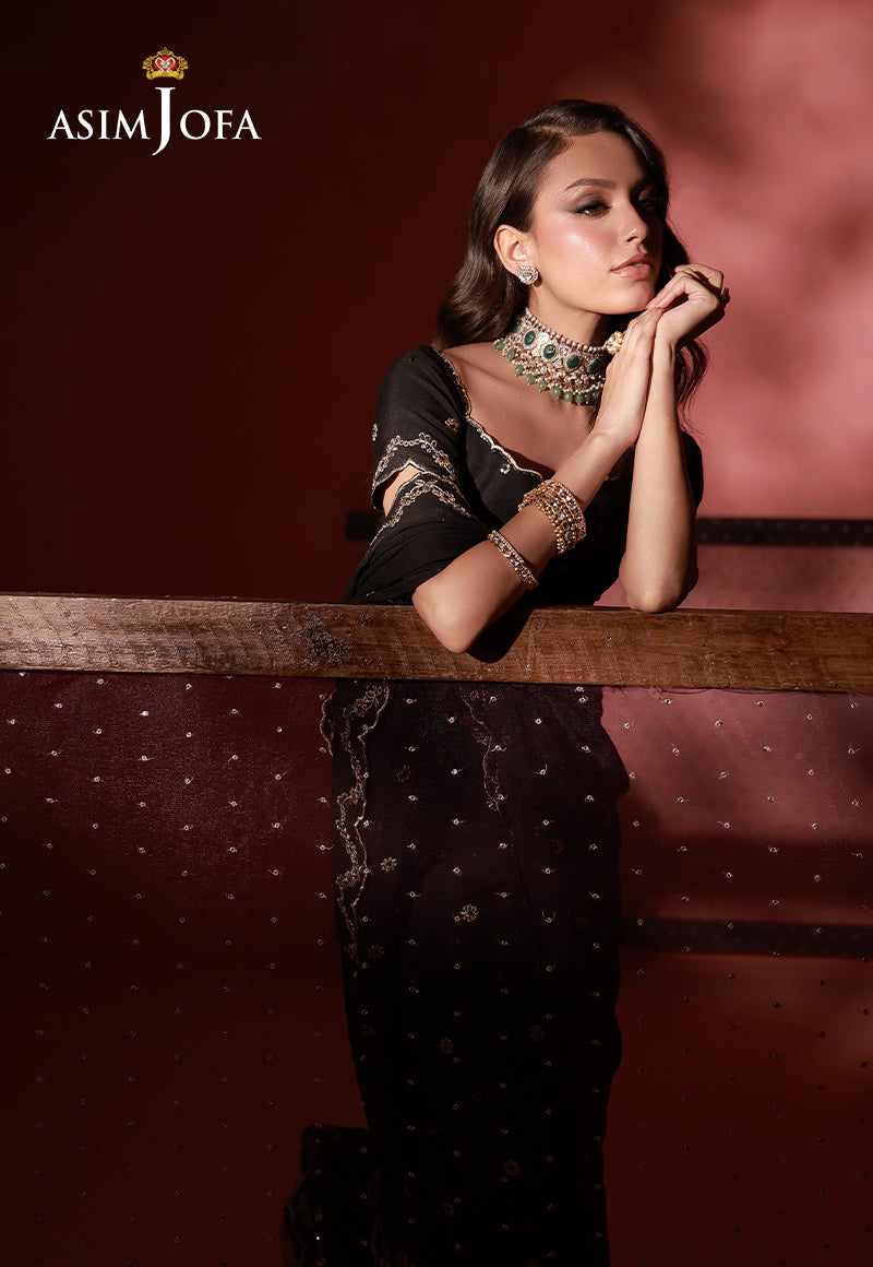 AJUFC-09 Embroidered Chiffon Unstitched 2 Pcs