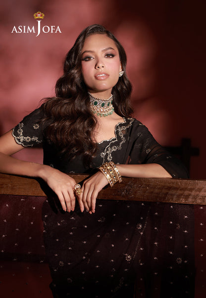 AJUFC-09 Embroidered Chiffon Unstitched 2 Pcs