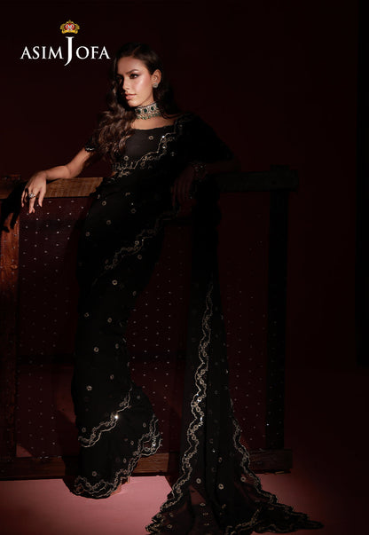 AJUFC-09 Embroidered Chiffon Unstitched 2 Pcs
