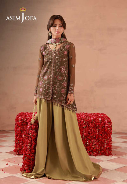 AJULFH-04 Embroidered Chiffon Unstitched 3 Pcs