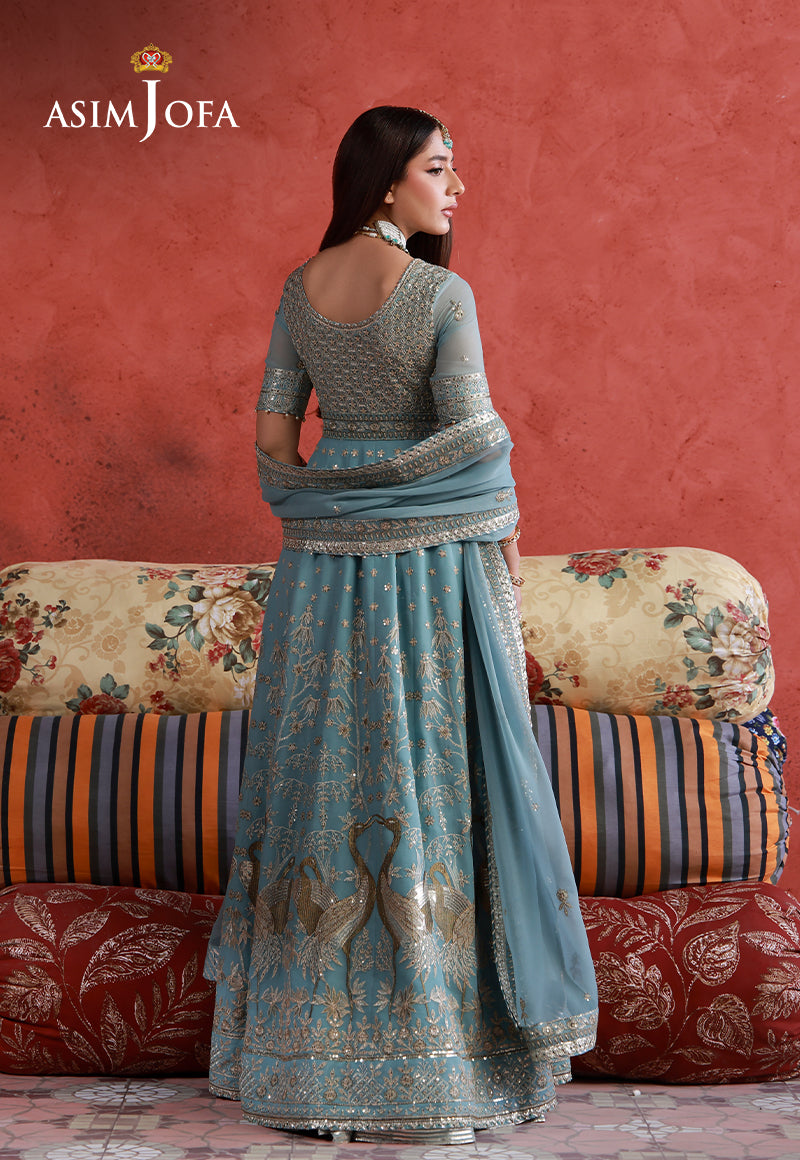AJULN-04 Embroidered Chiffon Unstitched 3 Pcs