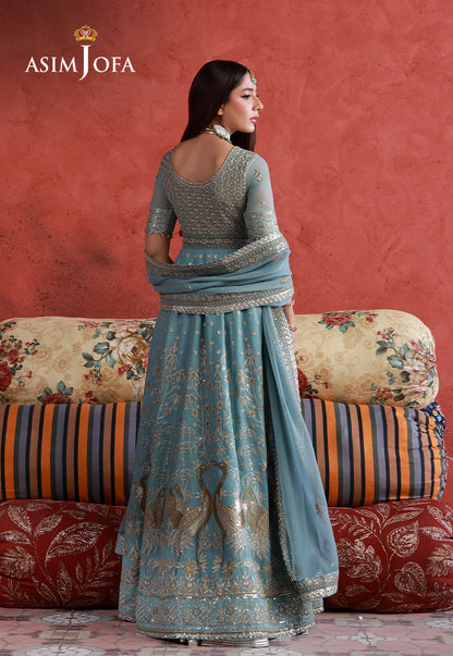 AJULN-04 Embroidered Chiffon Unstitched 3 Pcs