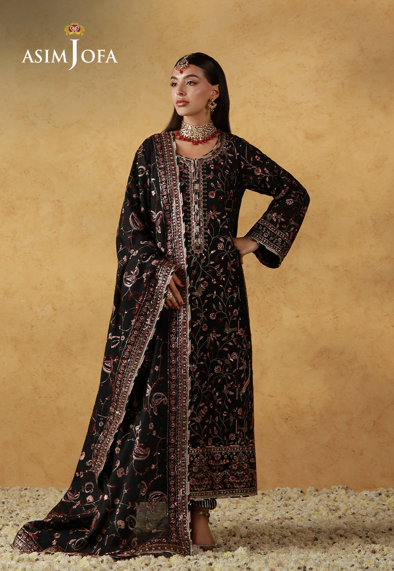 AJULN-09 Embroidered Cotton Net Unstitched 3 Pcs