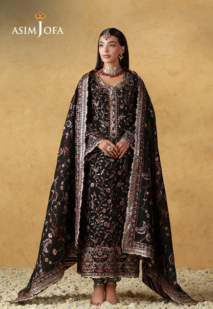 AJULN-09 Embroidered Cotton Net Unstitched 3 Pcs
