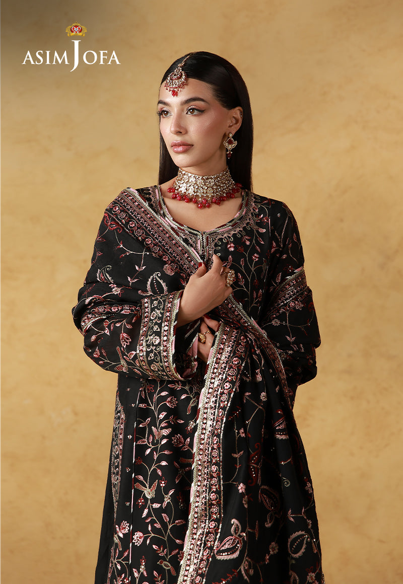 AJULN-09 Embroidered Cotton Net Unstitched 3 Pcs
