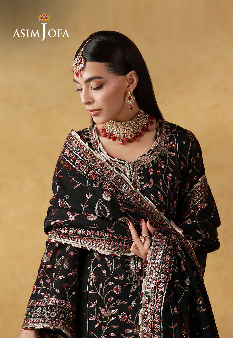 AJULN-09 Embroidered Cotton Net Unstitched 3 Pcs