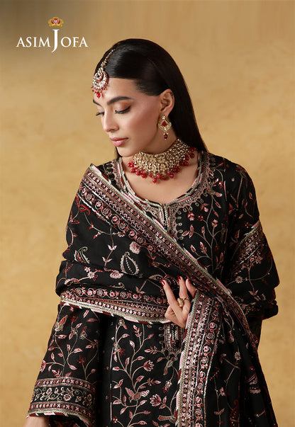 AJULN-09 Embroidered Cotton Net Unstitched 3 Pcs