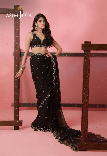 AJUFC-09 Embroidered Chiffon Unstitched 2 Pcs