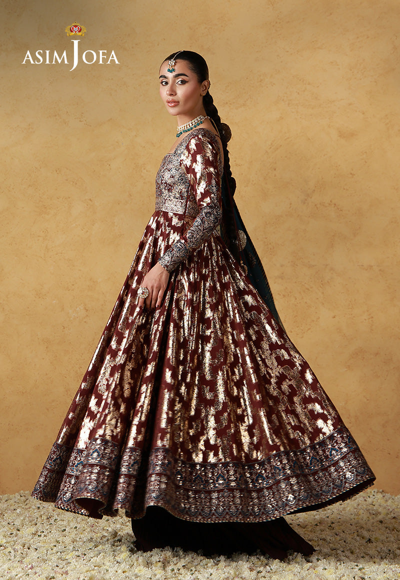 AJULN-18 Embroidered Banarasi Unstitched 3 Pcs
