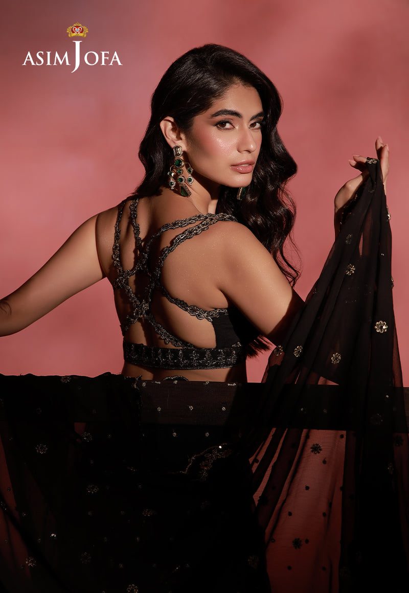 AJUFC-09 Embroidered Chiffon Unstitched 2 Pcs