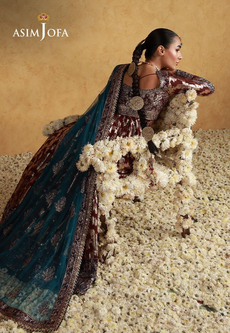 AJULN-18 Embroidered Banarasi Unstitched 3 Pcs