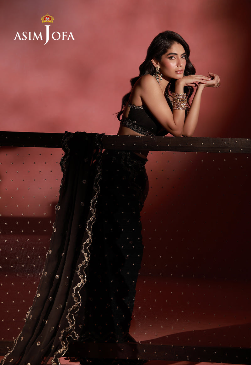 AJUFC-09 Embroidered Chiffon Unstitched 2 Pcs