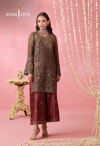 AJUFC-17 Embroidered Chiffon Unstitched 2 Pcs
