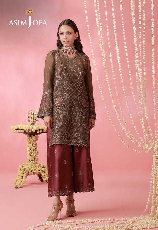AJUFC-17 Embroidered Chiffon Unstitched 2 Pcs
