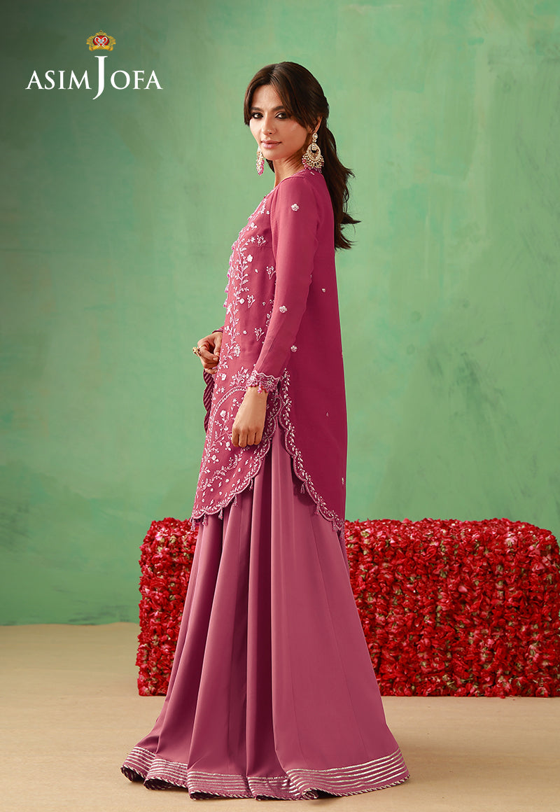 AJULFH-07 Embroidered Chiffon Unstitched 3 Pcs