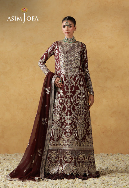 AJULN-17  Embroidered Raw Silk Unstitched 3 Pcs