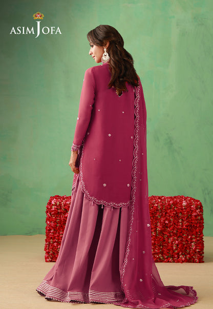 AJULFH-07 Embroidered Chiffon Unstitched 3 Pcs