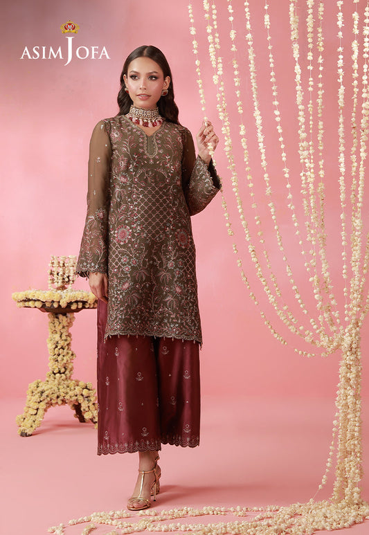 AJUFC-17 Embroidered Chiffon Unstitched 2 Pcs