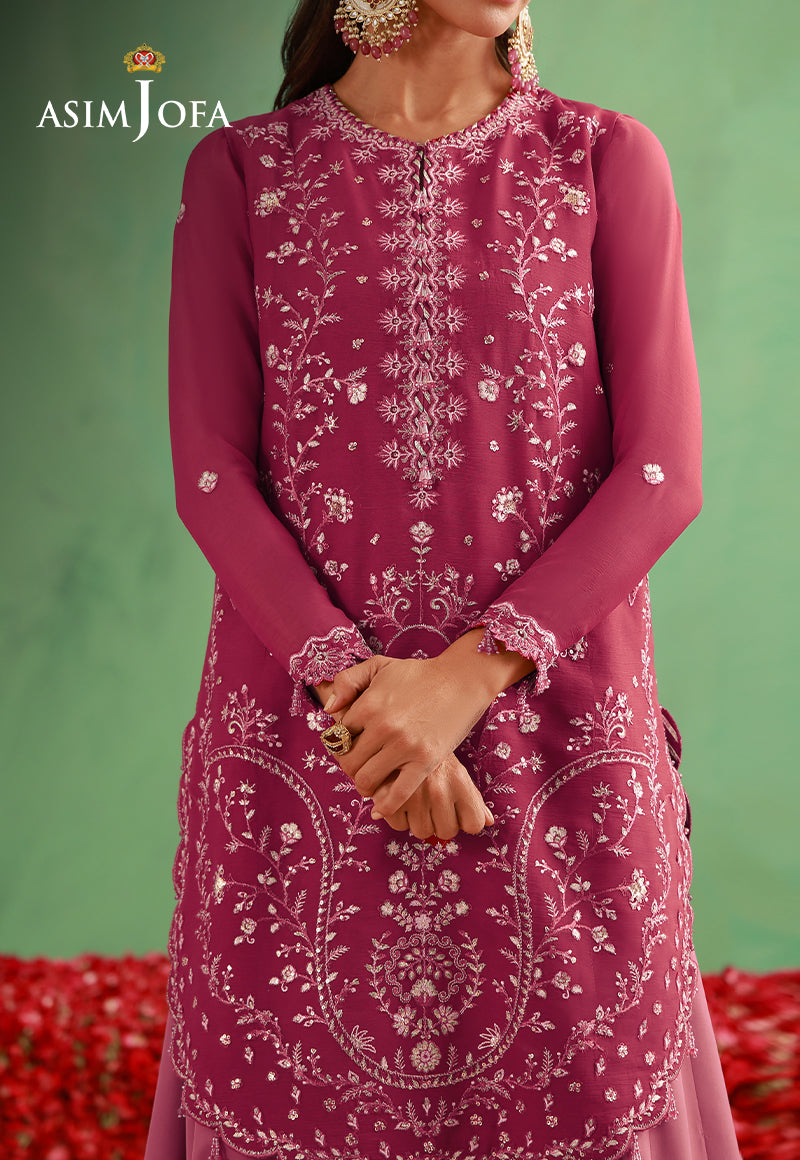 AJULFH-07 Embroidered Chiffon Unstitched 3 Pcs