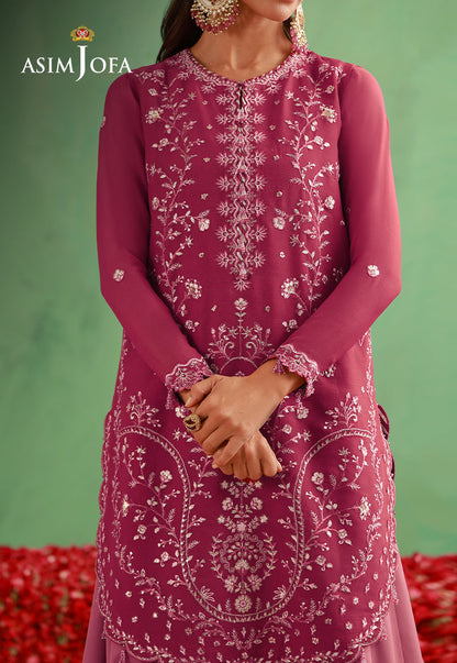 AJULFH-07 Embroidered Chiffon Unstitched 3 Pcs
