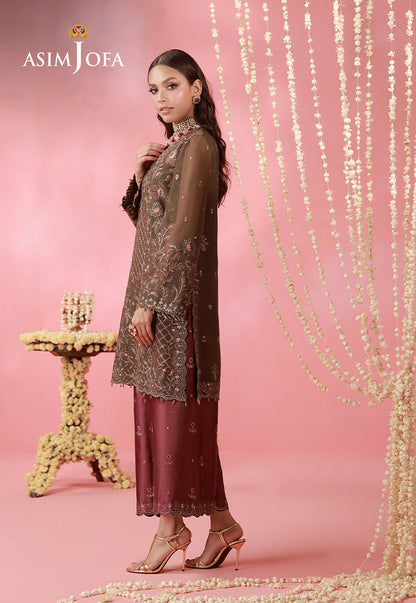 AJUFC-17 Embroidered Chiffon Unstitched 2 Pcs