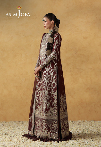 AJULN-17  Embroidered Raw Silk Unstitched 3 Pcs