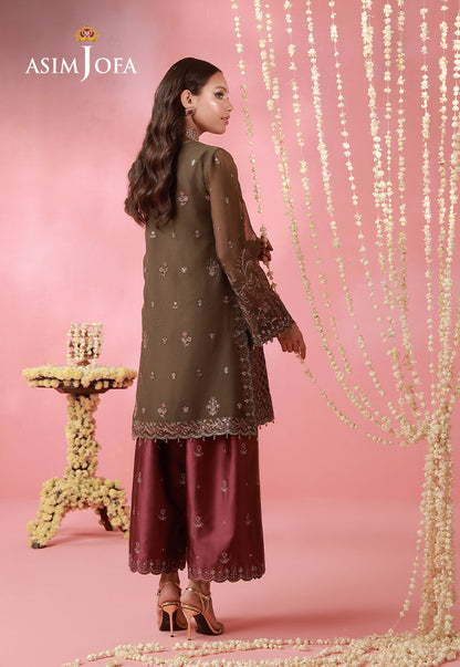 AJUFC-17 Embroidered Chiffon Unstitched 2 Pcs