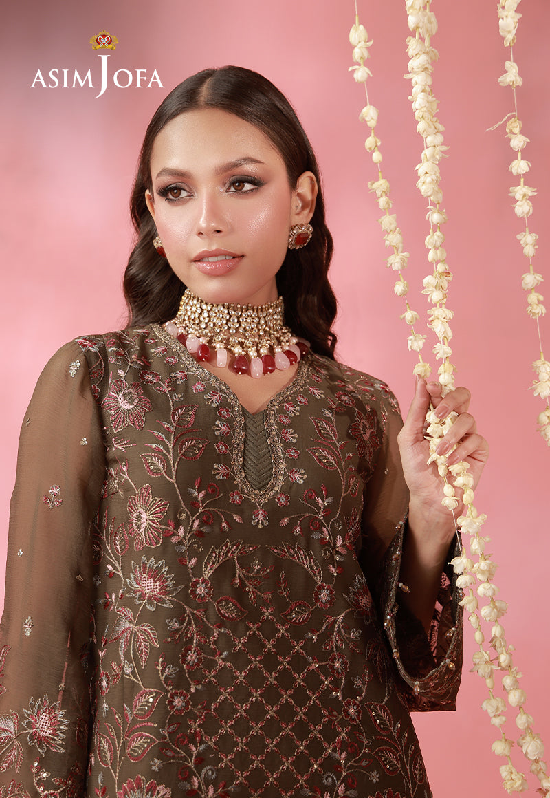 AJUFC-17 Embroidered Chiffon Unstitched 2 Pcs