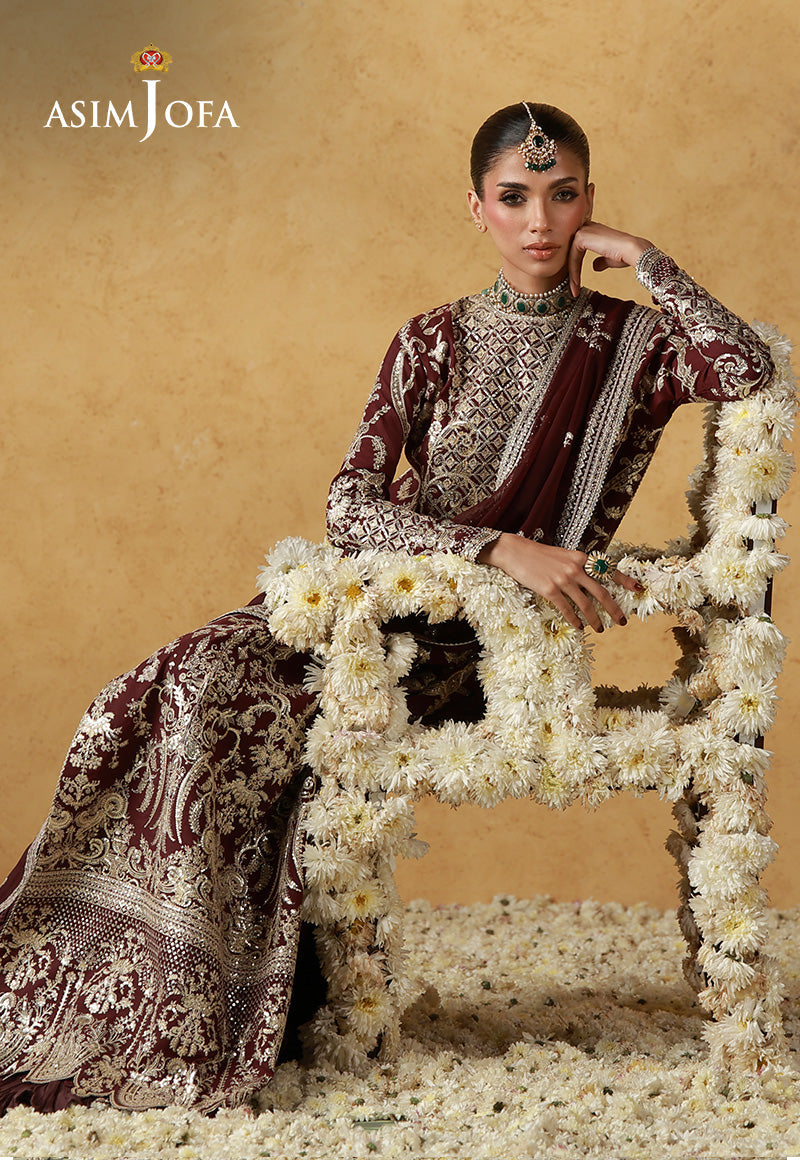AJULN-17  Embroidered Raw Silk Unstitched 3 Pcs