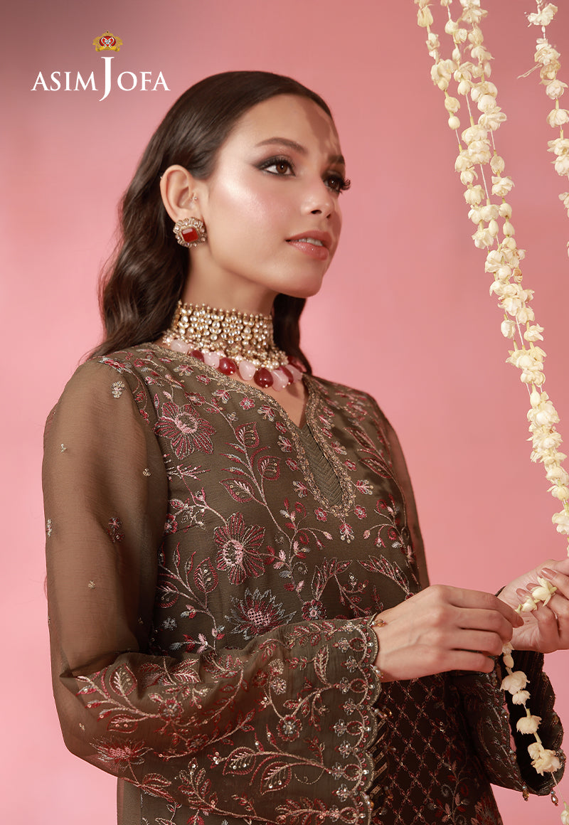 AJUFC-17 Embroidered Chiffon Unstitched 2 Pcs