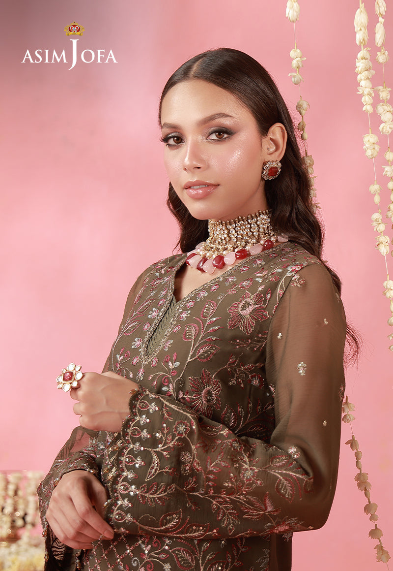 AJUFC-17 Embroidered Chiffon Unstitched 2 Pcs