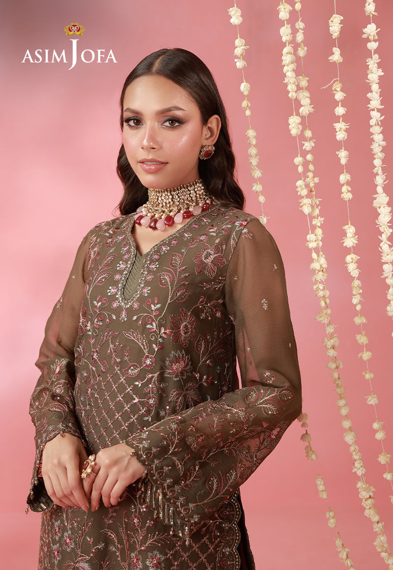 AJUFC-17 Embroidered Chiffon Unstitched 2 Pcs