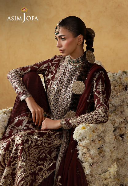 AJULN-17  Embroidered Raw Silk Unstitched 3 Pcs