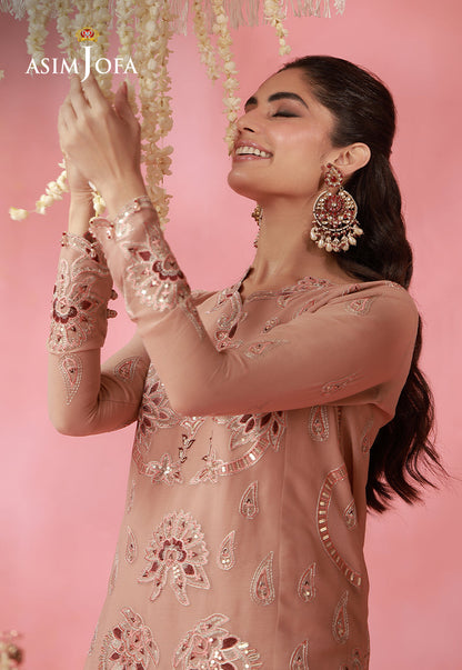 AJUFC-05 Embroidered Chiffon Unstitched 2 Pcs