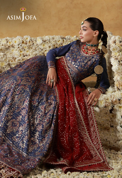 AJULN-06 Embroidered Silk Unstitched 3 Pcs