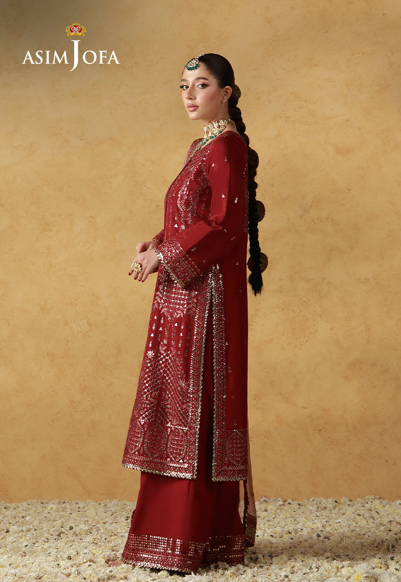 AJULN-07 Embroidered Cotton Silk Unstitched 3 Pcs