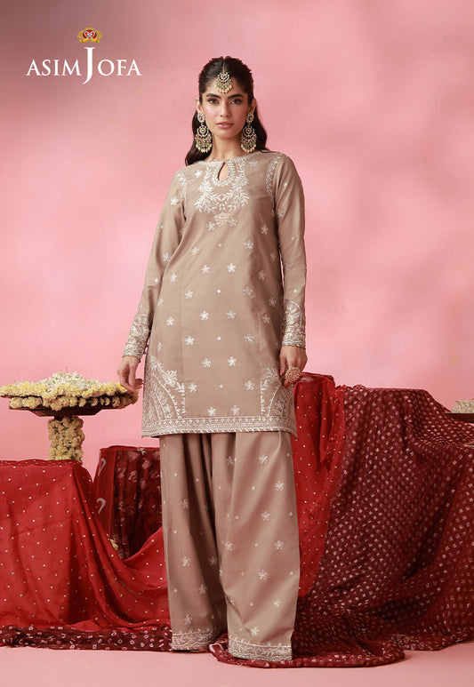 AJUFC-04 Embroidered Exclusive Silk Unstitched 2 Pcs