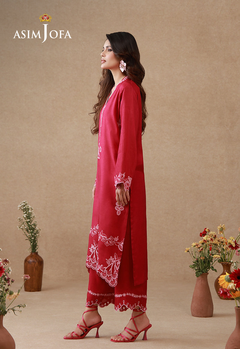 AJPB-327 Embroidered Cotton Silk Stitched 2pcs