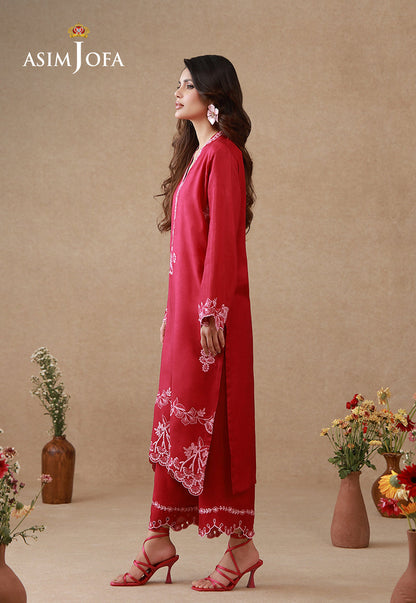 AJPB-327 Embroidered Cotton Silk Stitched 2pcs