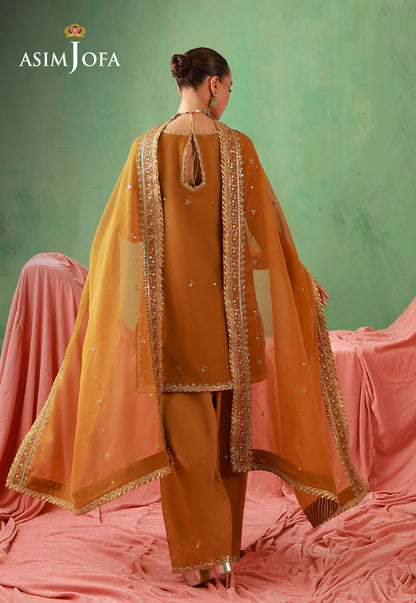 AJULFH-10 Embroidered Chiffon Unstitched 3 Pcs