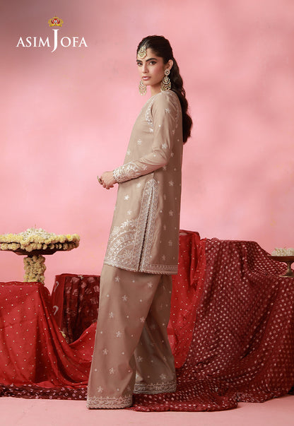 AJUFC-04 Embroidered Exclusive Silk Unstitched 2 Pcs