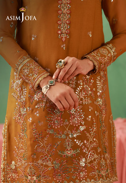 AJULFH-10 Embroidered Chiffon Unstitched 3 Pcs