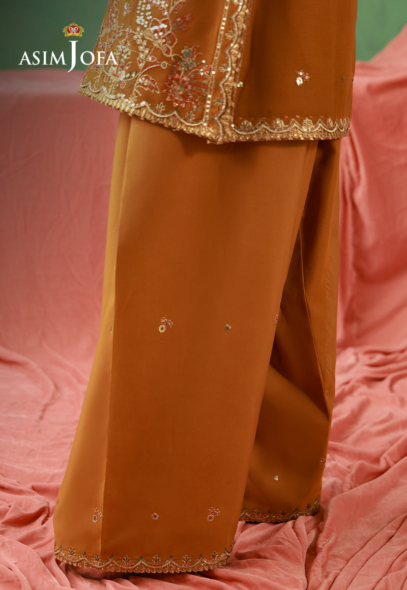 AJULFH-10 Embroidered Chiffon Unstitched 3 Pcs