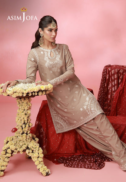 AJUFC-04 Embroidered Exclusive Silk Unstitched 2 Pcs