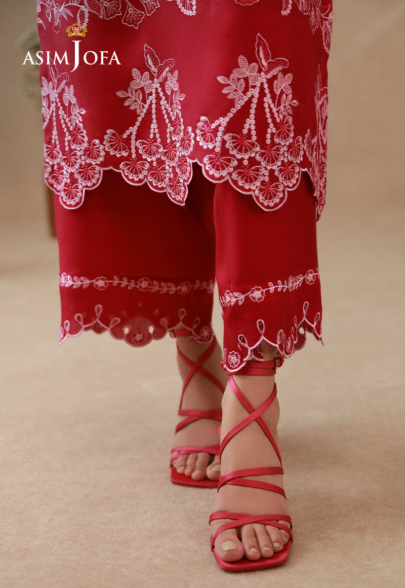 AJPB-327 Embroidered Cotton Silk Stitched 2pcs
