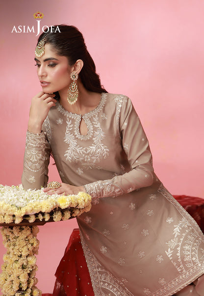 AJUFC-04 Embroidered Exclusive Silk Unstitched 2 Pcs