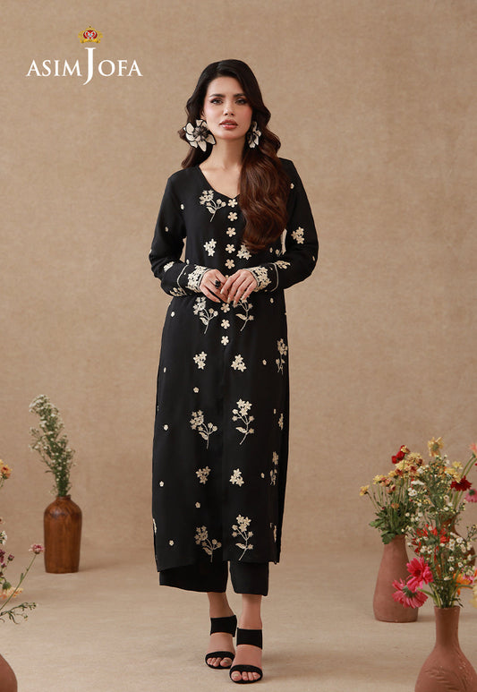 AJPB-325 Embroidered Raw Silk Stitched 2pcs