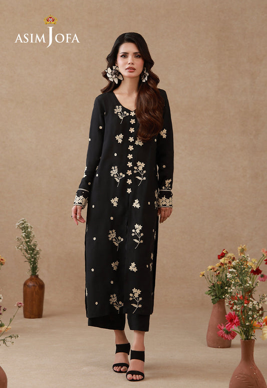 AJPB-325 Embroidered Raw Silk Stitched 2pcs