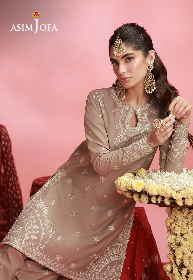 AJUFC-04 Embroidered Exclusive Silk Unstitched 2 Pcs