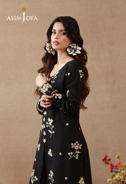 AJPB-325 Embroidered Raw Silk Stitched 2pcs